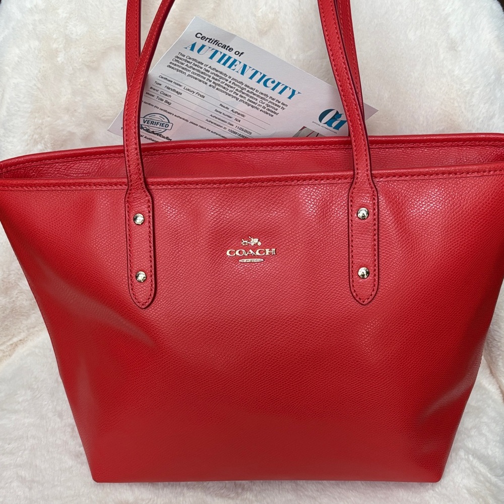 Coach Vibrant Orange Tote Bag